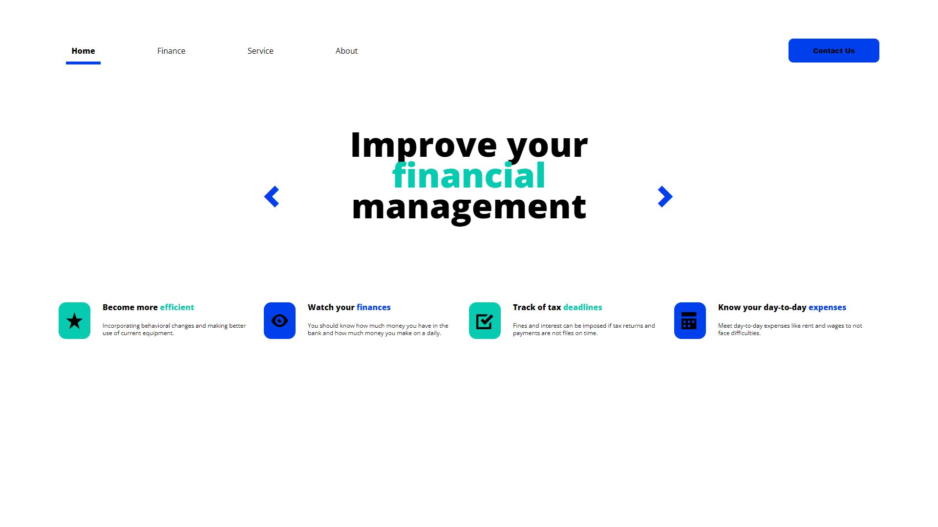 E-wallet landing page